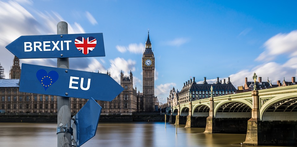 Cartello stradale Brexit EU