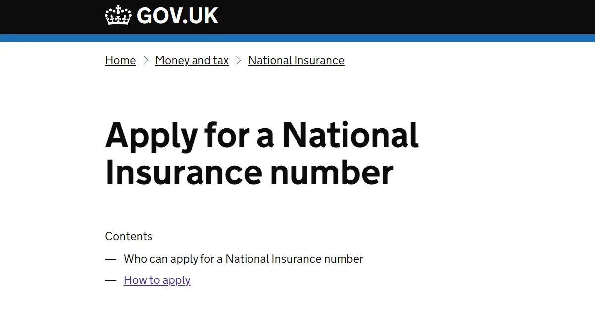 National insurance number