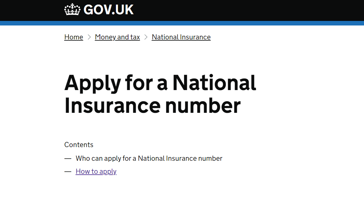National insurance number