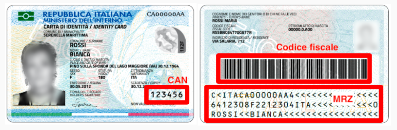 Codice fiscale e CIE