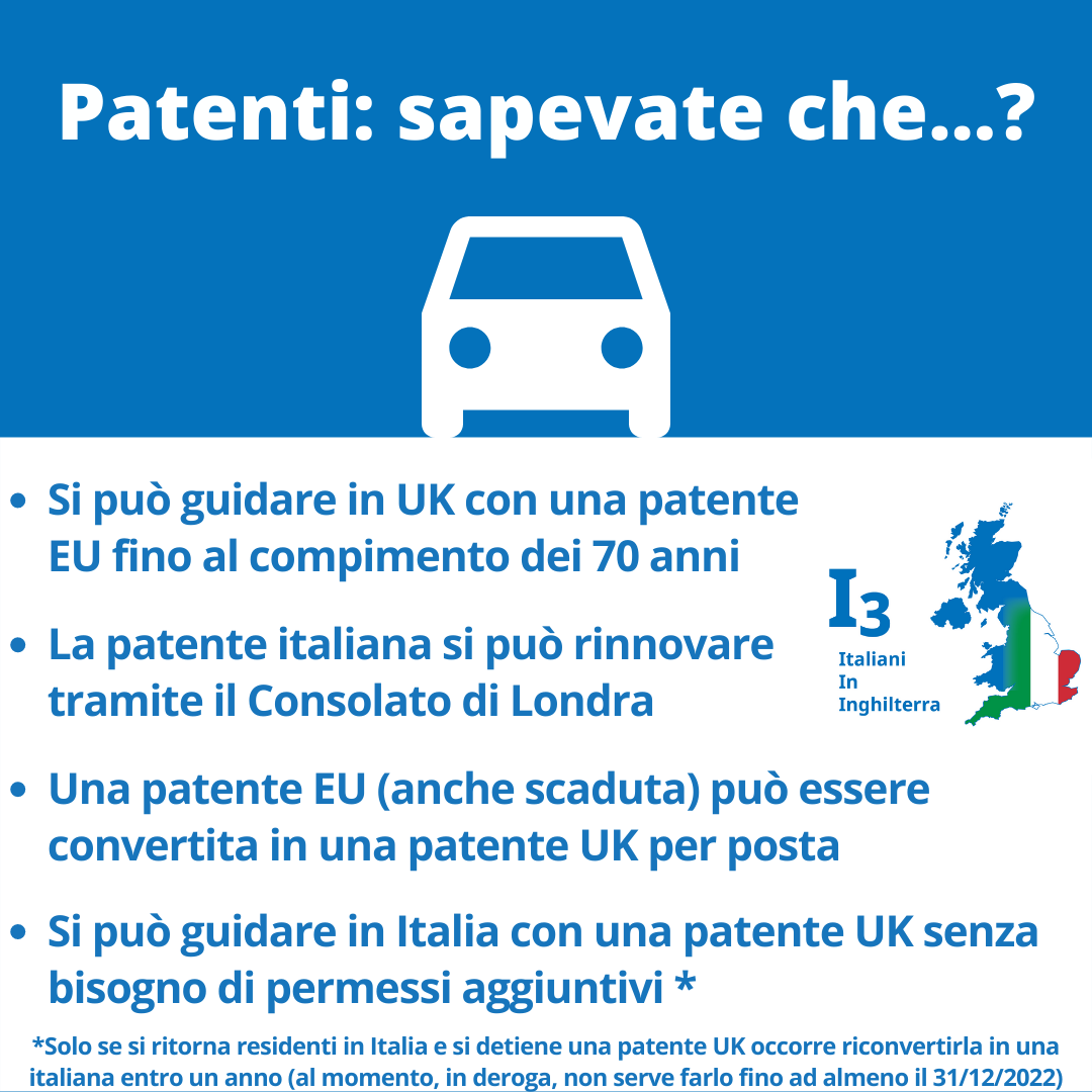 Informazioni sulle patenti in UK